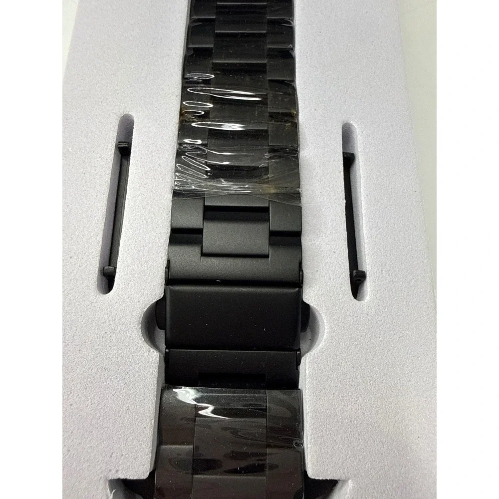 Posh Tech Black Stainless Steel Link Band for Apple Watch with Adjustment Tool